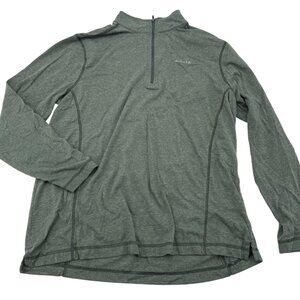 Orvis Green Heather Classic Collection Mens Medium Quarter-Zip Pullover